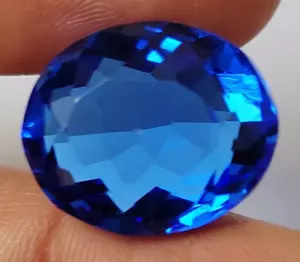 AAA+ Blue Tanzanite Oval Cut 22.1 Ct. Flawless Loose Gemstone Gift for Women/Her - Picture 1 of 6