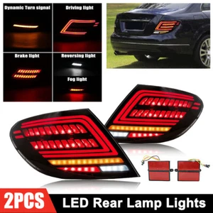 2x Fanali Posteriori Dynmaic LED Aggiornamento per Mercedes Benz Classe C W204 2007-2014 - Foto 1 di 14