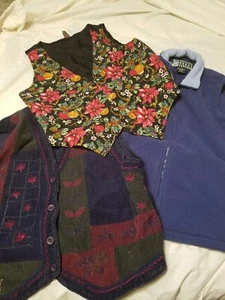 vests womens size M set of 3 out door urban nut cracker north crest corduroy pol - Picture 1 of 12