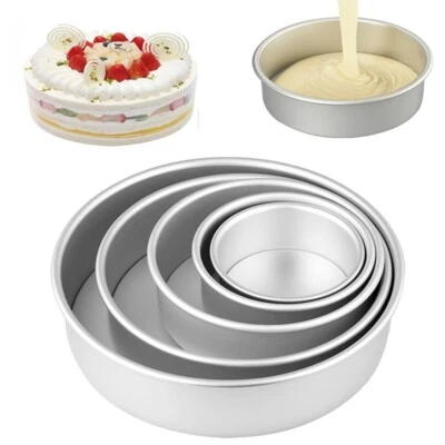 Deep Cake Pan Set, Aluminum Alloy Round Baking Pans, for Birthday Wedding AU - image 1 of 4