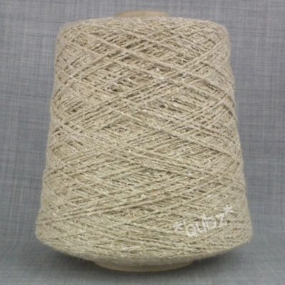 YARNONCONE UNICO LANA SETA LINO FILATO TESSITURA SPESSA 500g CONO ORDITO TRAMA FARINA D'AVENA NATURALE