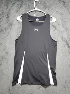 Under Armour Streaker Running Track Tank Mens S Black White Stripe 1364381-001 - Picture 1 of 8