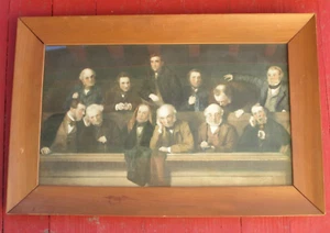 Victoriano temprano - Caballeros del jurado - Litografía coloreada a mano, con marco ORIG - Imagen 1 de 6