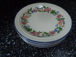 STAFFORDSHIRE CANTERBURY SIDE PLATES X 6 - Picture 1 of 1