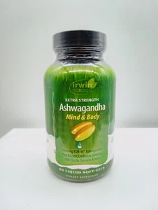 Irwin Naturals Extra Strength Ashwagandha Mind & Body Support. EXP: 08/2026 - Picture 1 of 3