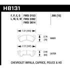 Hawk HB131P.595 Super Duty Front Disc Brake Pad - 0.595 Thickness For Chevy NEW