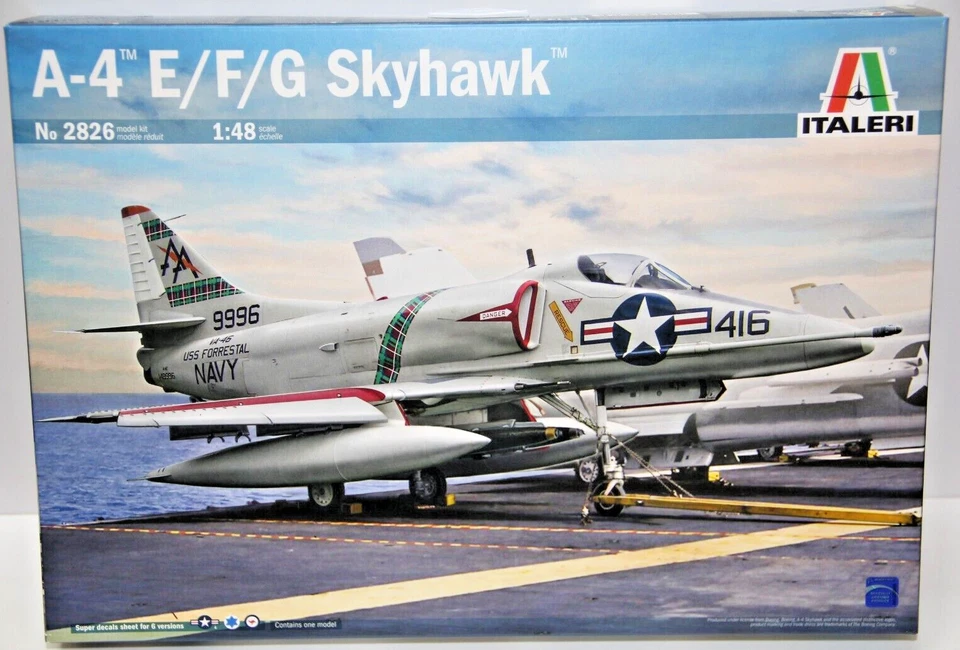 ITALERI 1:48  KIT AEREO A-4 E/F/G SKYHAWK 26,5 CM LUNGHEZZA ART 2826 - Immagine 1 di 1