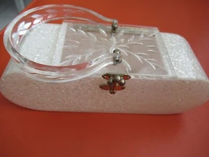 BOLSOS DE MANO VINTAGE FLORIDA de MOLSO MIAMI LUCITE, IRIDISCENTE APLASTADO, SUBASTA AUTÉNTICO - Imagen 1 de 12