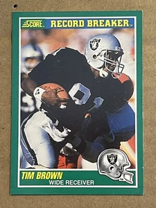 1989 SCORE - RECORD BREAKER - TIM BROWN RAIDERS #328 - Picture 1 of 2