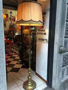 LAMPADA A PIANTANA PRIMI DEL 900 OTTONE BRASS FLOOR LAMP - Foto 1 di 10