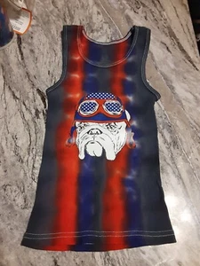 4/5T Tie Dye 4th Of July Dog Tank Top - Picture 1 of 3
