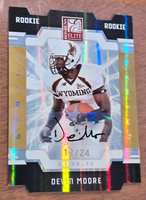 Devin Moore 2009 Donruss Elite Status 12/24 SSP AUTOGRAPH ROOKIE SEAHAWKS RC - Image 1 of 2