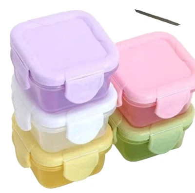 60 ml 2 in 1 set Mini food container for small food storage beans, spice, candy - Image 1 of 4
