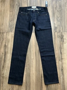 Pantalones de mezclilla nuevos con etiquetas MARC by MARC JACOBS MJ 110 tiro bajo ajustados botones rectos mosca RAW 30 - Imagen 1 de 15