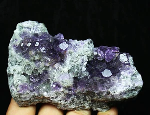 Natural Rare Purple Cubic Fluorite Crystal Mineral Specimens / China - Picture 1 of 12