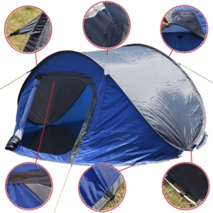 Tienda de campaña impermeable para 3-4 personas automática emergente refugio rápido senderismo al aire libre - Imagen 1 de 12