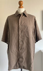 Vintage Mens M&S Brown Silk Shirt Size Medium M