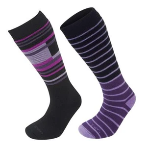 Lorpen 2 Pack Woman T2 Ski Snowboard Merino Socks Black Size S - UK Size 3.3-5.5 - Picture 1 of 3