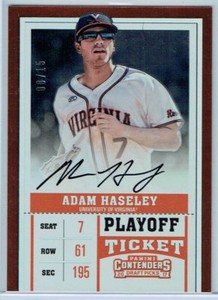 2017 PANINI CONTENDERS DRAFT PICKS PLAYOFF TICKET AU #45B ADAM HASELEY #8/15