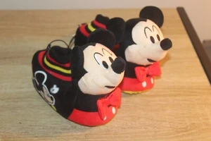 Disney Mickey Mouse Toddler Plush 3D Mickey Mouse Head Sock Top Slippers - Picture 1 of 7