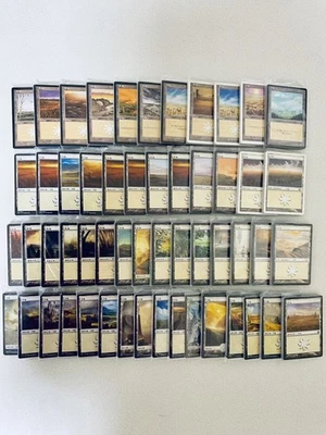 MTG Japanese Basic Land All Types Complete Old Frame 4ED to IKO Used - Image 1 of 4