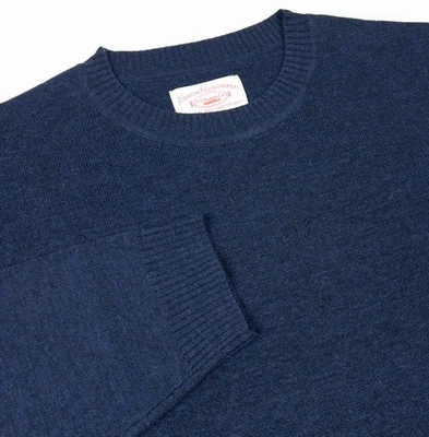 Suéter pulôver de lã Filson masculino XL azul marinho gola redonda manga longa 11003 - Imagem 1 de 4