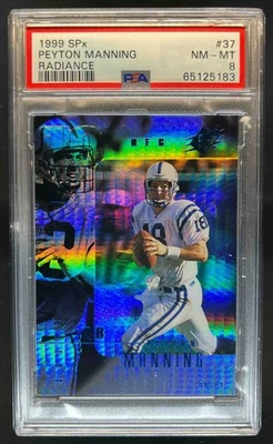 1999 SPx Peyton Manning Radiance #16/100 Colts PSA 8 - Image 1 of 2