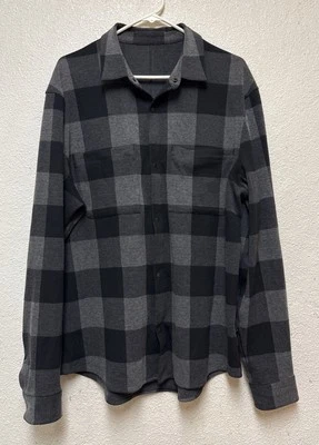 lululemon Men’s Soft Knit Overshirt EANV Black Gray Sz XL - Image 1 of 4