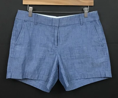 J. Pantalones Cortos Clásicos Cambray Crew Para Mujer 5" Azul Talla 8 Foto 1 de 4