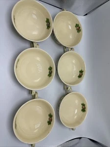 Juego de 6 tazas de sopa multicolores pintadas a mano Royal Ivory Adams Titian Ware England - Imagen 1 de 4