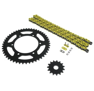 Piñón de cadena de junta tórica amarillo para Yamaha 00-02 YZ426F, 03-14 WR450F 15/50 114L - Imagen 1 de 4