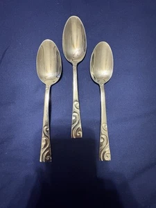 Oneida Stanhope Muster Edelstahl 3er Set Esslöffel Swirl Design - Bild 1 von 4