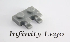 12 LEGO Light Bluish Grey Plate 1 x 2 with Horizontal Clips (60470) - 12 Pieces - Picture 1 of 1