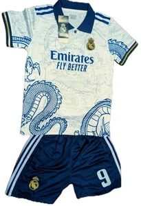 MCF Emirates #9 Benzema Youth Kids Size 24 Jersey & Shorts - Picture 1 of 2