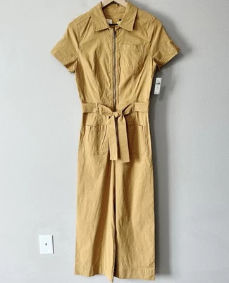 Mono Anthropologie Maeve The Colette Fin de Semana Tostado Camel Talla 8 Cinturón NUEVO Foto 1 de 4