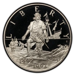 1992 S Columbus Voyage 500th Anniversary Half Dollar Clad Gem Proof X-613 - Picture 1 of 3