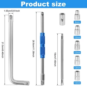 T Handle Wrench Socket Set Labor Saving T Shaped Wrench with TaNxQ - Picture 1 of 11