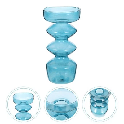  Dekoflasche Glas Schöne Vase Blumenbehälter Hydroponische Glasvase - Bild 1 von 4