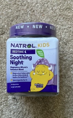 Natrol Kids успокаивающий на ночь безопасный и нежный для 4+ - 30 жевательных резинок - срок годности 07/26 - Изображение 1 из 3