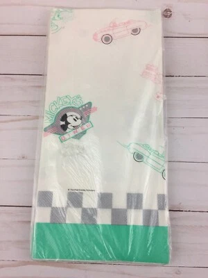 复古 90 年代米奇和米妮老鼠复古餐厅纸桌布吉布森迪士尼派对 — 第 1/4 张图片