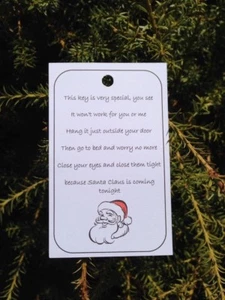 10 x Llaves Mágicas de Papá Noel, Magia de Nochebuena, Etiquetas, Fetes de Recaudación de Fondos - Imagen 1 de 1