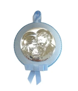 "Holy Family" Silver Baby Medallion Capocull by Atelier - Picture 1 of 1