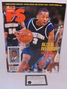 1996 ALLEN IVERSON SIGNED BECKETT MAGAZINE WITH COA GEORGETOWN HOYAS BASKETBALL - Picture 1 of 10