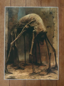 Horror Creature Poster Zdzislaw Beksinski Style 18x24in - Bild 1 von 1