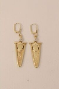 Earrings Gold Plated With a Small Stone Beautiful Elegant