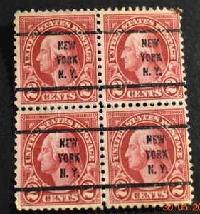 4 - 1922 US Stamps Sc #554 - 3 Cent - Precancels - New York, NY - Used/NG/VF - Picture 1 of 2