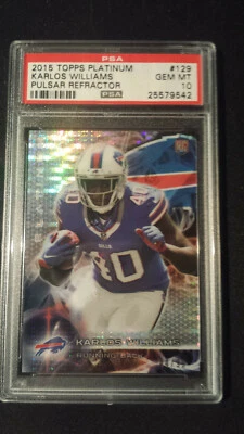 Karlos Williams 2015 Topps Platinum Refractor Rookie #129- Only 1 PSA 10 Bills   - Image 1 of 4