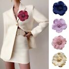 Fabric Art Camellia Flower Brooch Party Costume Decoration  Man