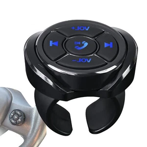 Bluetooth Wireless Media Button Car Steering Wheel Remote Control for Motorcycle - Picture 1 of 12