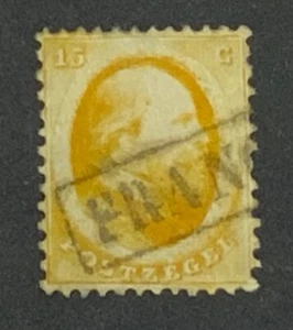 PAÍSES BAJOS 1864 15 centavos SG10 USADO. CAT £140 - Imagen 1 de 1